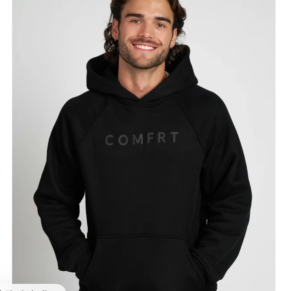 Comfort Tranquil Unisex Black Hoodie